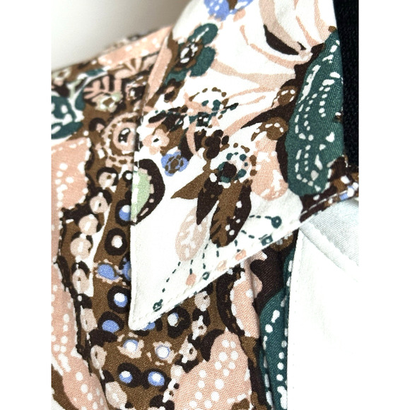 Chico Women's Long Sleeve Blouse Size (0) Paisley Collard Blouse - Picture 8 of 16